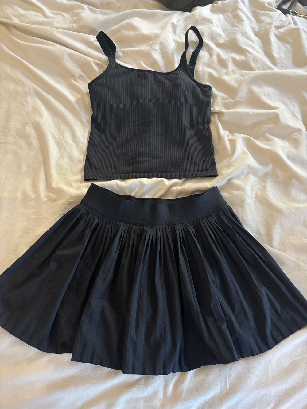 lululemon athletica Black Pleated Circle Skirt
